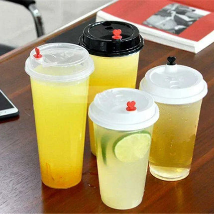 Clear Plastic Dessert Cups with Lids - 100-Count for Smoothies and Iced Beverages - Très Elite