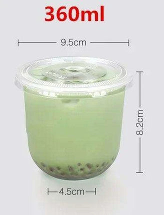 Clear Plastic Dessert Cups with Lids - 100-Count for Smoothies and Iced Beverages - Très Elite