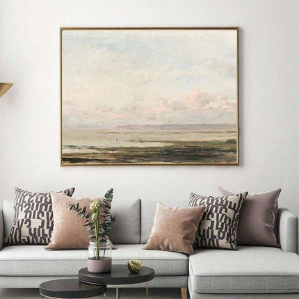 Coastal Calm Art Print - Tranquil Beachscape Canvas - Très Elite