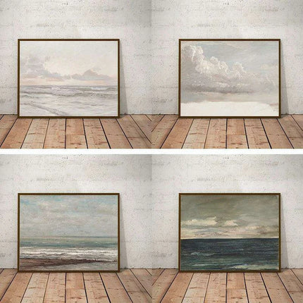 Coastal Calm Art Print - Tranquil Beachscape Canvas - Très Elite