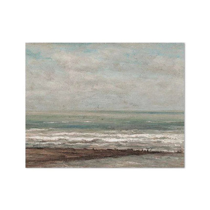 Coastal Calm Art Print - Tranquil Beachscape Canvas..