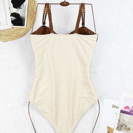Coastal Chic Cut-Out Swimwear and Sarong Ensemble - Très Elite