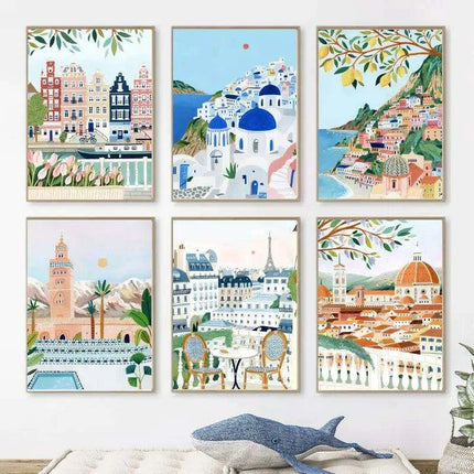 Coastal Elegance: Italian-Inspired Canvas Art for Modern Living Spaces - Très Elite