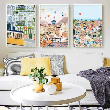 Coastal Elegance: Italian-Inspired Canvas Art for Modern Living Spaces - Très Elite