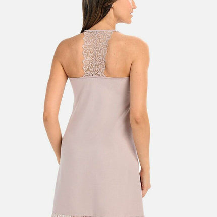 Cocoa Women’s Nightshirt – Soft Viscose Blend with Lace Detail - Très Elite