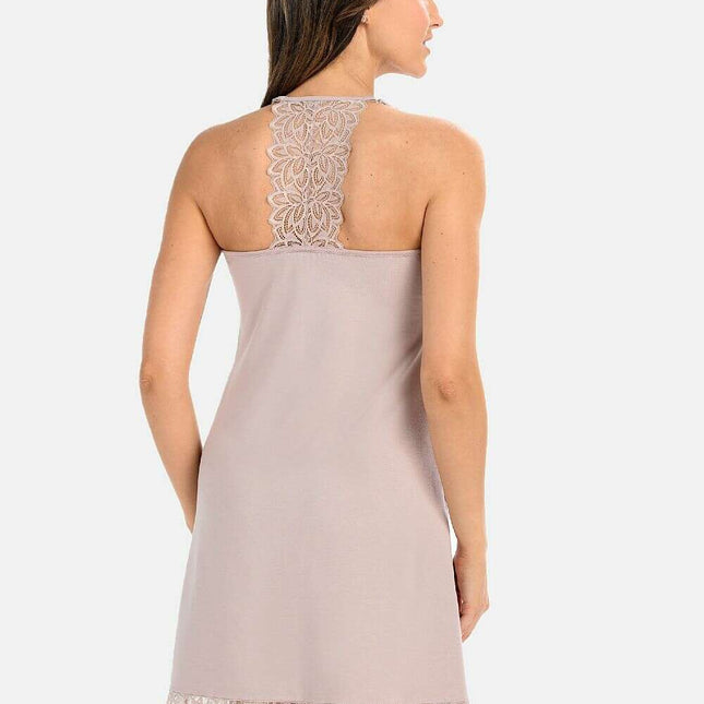 Cocoa Women’s Nightshirt – Soft Viscose Blend with Lace Detail - Très Elite