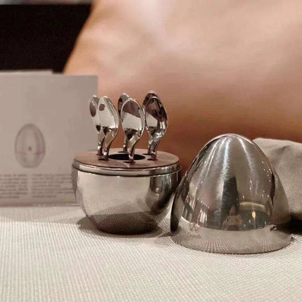 Coffee Silver Dessert Spoon and Fork set- Très Elite- Très Elite