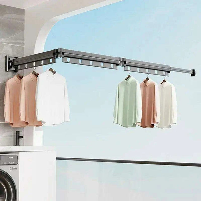 Collapsible Garment Hanging Rack for Compact Storage in Indoor & Outdoor Areas