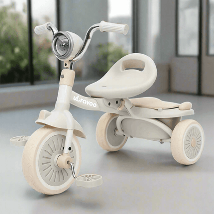 Colorful Adventure Trike: Foldable Toddler Tricycle with Adjustable Seat and Lights - Très Elite