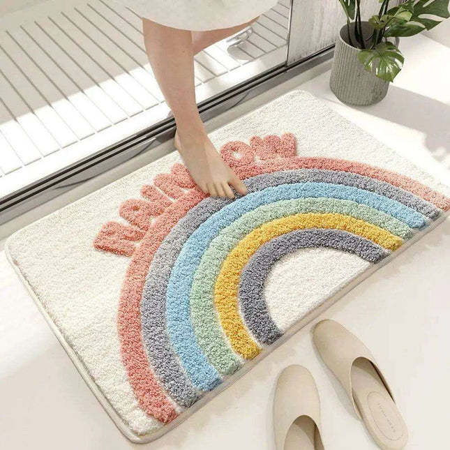 Colorful Comfort Plush Bath Mat - Soft Absorbent Rug