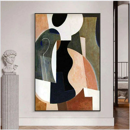 Colorful Contemporary Large Oil Canvas - Statement Art for Modern Homes - Très Elite