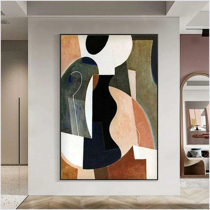 Colorful Contemporary Large Oil Canvas - Statement Art for Modern Homes - Très Elite