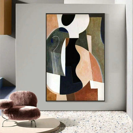 Colorful Contemporary Large Oil Canvas - Statement Art for Modern Homes - Très Elite