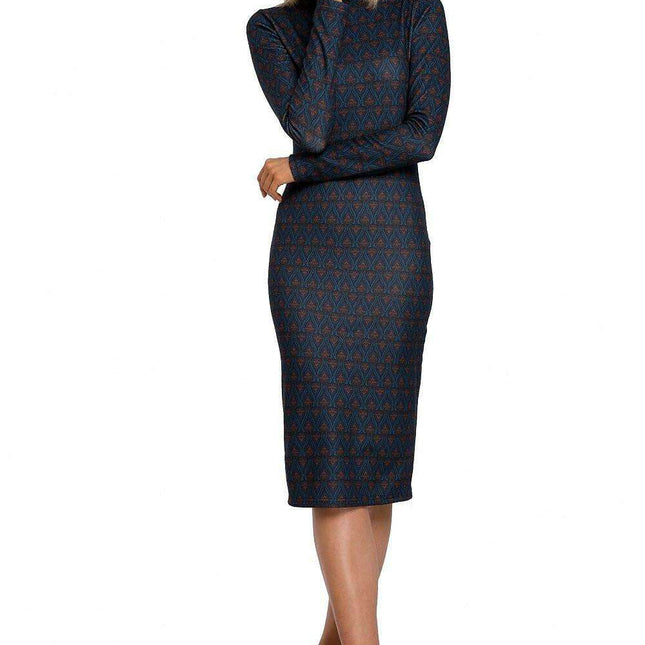 Colorful Elegance Fitted Day Dress - Très Elite