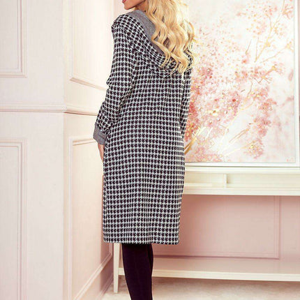 Colorful Face Print Hooded Cardigan with Pockets by Numoco - Très Elite