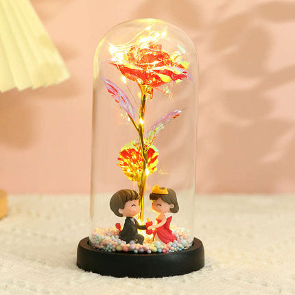 Colorful Gold Foil Flower Color GoldWith Lights Christmas Gift - Très Elite
