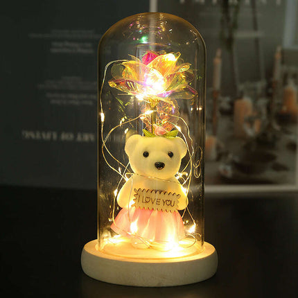 Colorful Gold Foil Flower Color GoldWith Lights Christmas Gift..