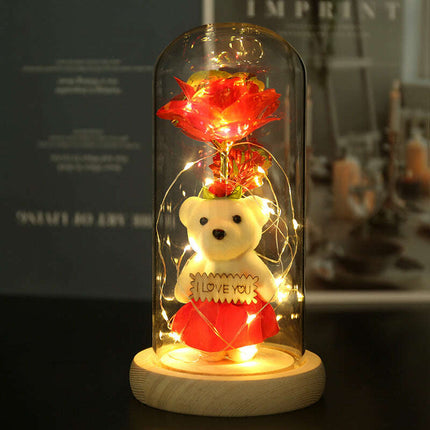 Colorful Gold Foil Flower Color GoldWith Lights Christmas Gift - Très Elite