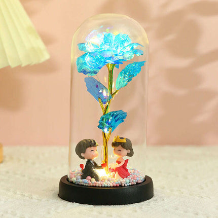 Colorful Gold Foil Flower Color GoldWith Lights Christmas Gift - Très Elite