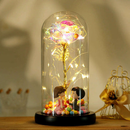 Colorful Gold Foil Flower Color GoldWith Lights Christmas Gift - Très Elite