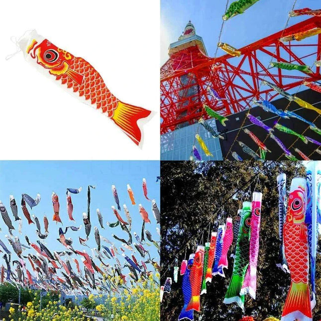 Colorful Koinobori Mini Windsock - Japanese Carp Streamer for Outdoor Festivities and Children's Day Celebrations