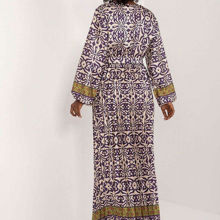 Colorful Maxi Dress With Envelope Neckline Chic Elegance - Très Elite