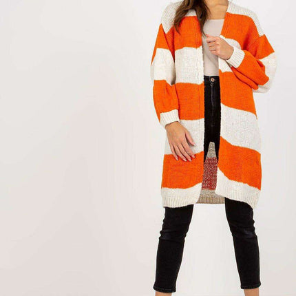 Colorful Oversized Striped Knit Cardigan - Très Elite