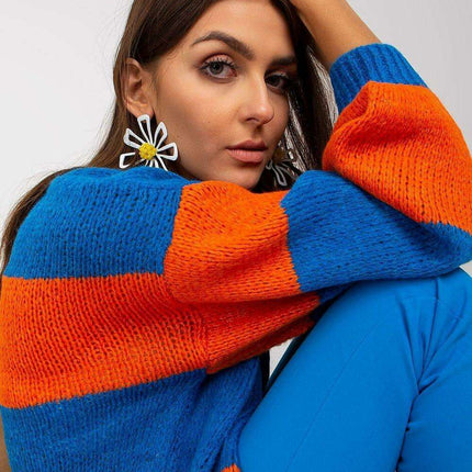 Colorful Oversized Striped Knit Cardigan - Très Elite