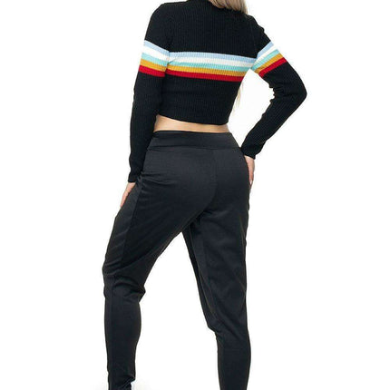 Colorful Striped Turtleneck Jumper - Très Elite