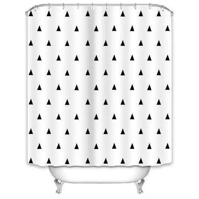 Colorful Waterproof Polyester Shower Curtain Set with Hooks - Stylish Bathroom Makeover