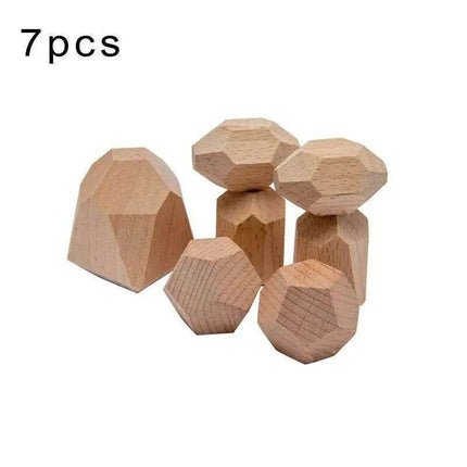 Colorful Wooden Building Blocks Kit for Creative Learning and Logical Development - Très Elite