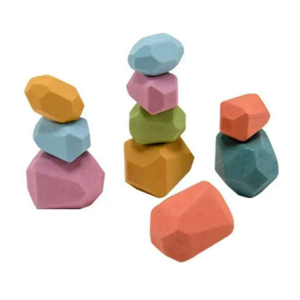 Colorful Wooden Building Blocks Kit for Creative Learning and Logical Development - Très Elite
