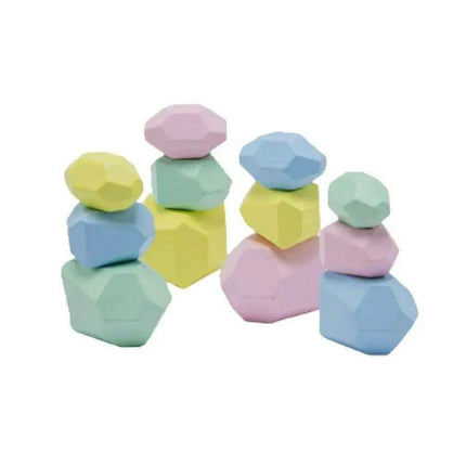 Colorful Wooden Building Blocks Kit for Creative Learning and Logical Development - Très Elite
