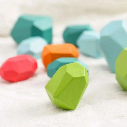 Colorful Wooden Building Blocks Kit for Creative Learning and Logical Development - Très Elite