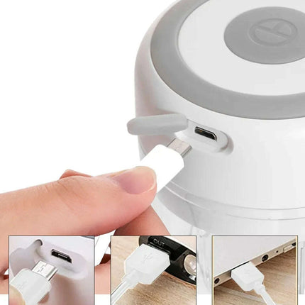 Compact Electric Garlic Chopper with Quick-Slice Technology and Adjustable Capacity