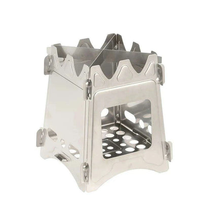 Compact Outdoor Stainless Steel Camping Stove - Perfect for Hiking and Wilderness Cooking - Très Elite