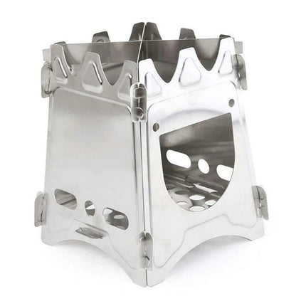 Compact Outdoor Stainless Steel Camping Stove - Perfect for Hiking and Wilderness Cooking - Très Elite