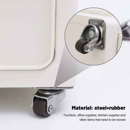 Compact Self-Adhesive TPR Caster Wheels - 360° Rotating Soft Rubber Casters for Effortless Furniture Mobility - Très Elite