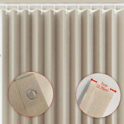 Compact Waterproof Folding Shower Curtain for Stylish Wet and Dry Separation - Très Elite