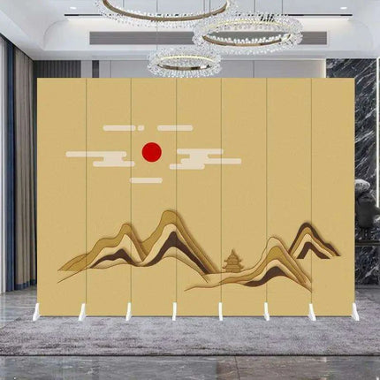 Contemporary Dual-Sided Mobile Folding Screen for Stylish Space Division - Très Elite
