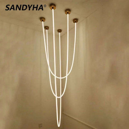 Contemporary Elegance: Stylish LED Chandelier for Modern Interiors..