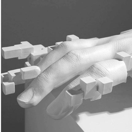 Contemporary Handcrafted White Limestone Sculpture for Elegant Home Decor - Très Elite