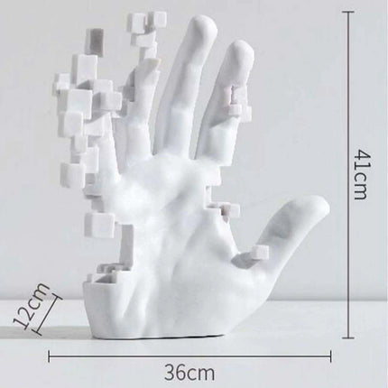 Contemporary Handcrafted White Limestone Sculpture for Elegant Home Decor - Très Elite