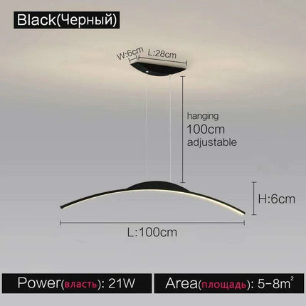 Contemporary Italian Adjustable Pendant Light - Customizable Lighting with Durable Aluminum and Flexible Silica Gel..