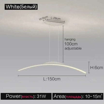 Contemporary Italian Adjustable Pendant Light - Customizable Lighting with Durable Aluminum and Flexible Silica Gel..