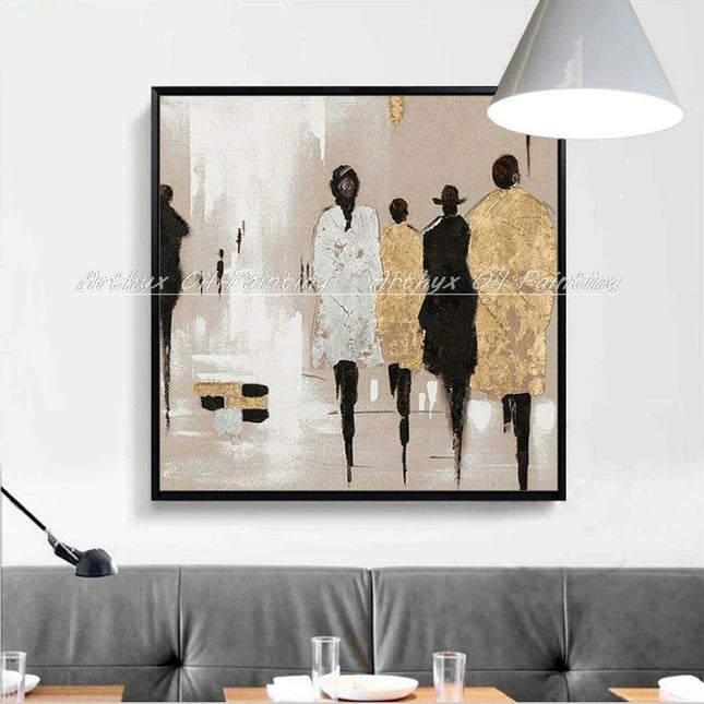 Contemporary Urban Elegance: Handcrafted Acrylic Art for Modern Living Spaces