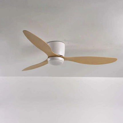 Contemporary White Ceiling Fan with LED Illumination, Remote Control, and Adjustable Diameters - 42/52 Inches..