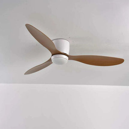 Contemporary White Ceiling Fan with LED Illumination, Remote Control, and Adjustable Diameters - 42/52 Inches..