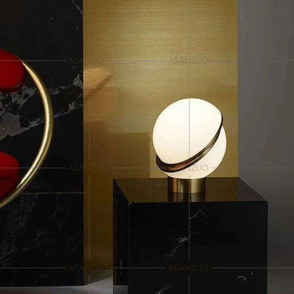 Contemporary White Sphere Table Lamp - Stylish Dual-Light Fixture for Home and Hospitality Spaces - Très Elite