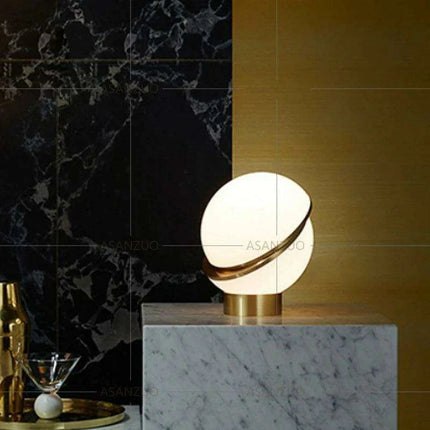 Contemporary White Sphere Table Lamp - Stylish Dual-Light Fixture for Home and Hospitality Spaces - Très Elite